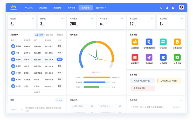 2026年9月OA+HR系统排名：品牌优缺点评价推荐