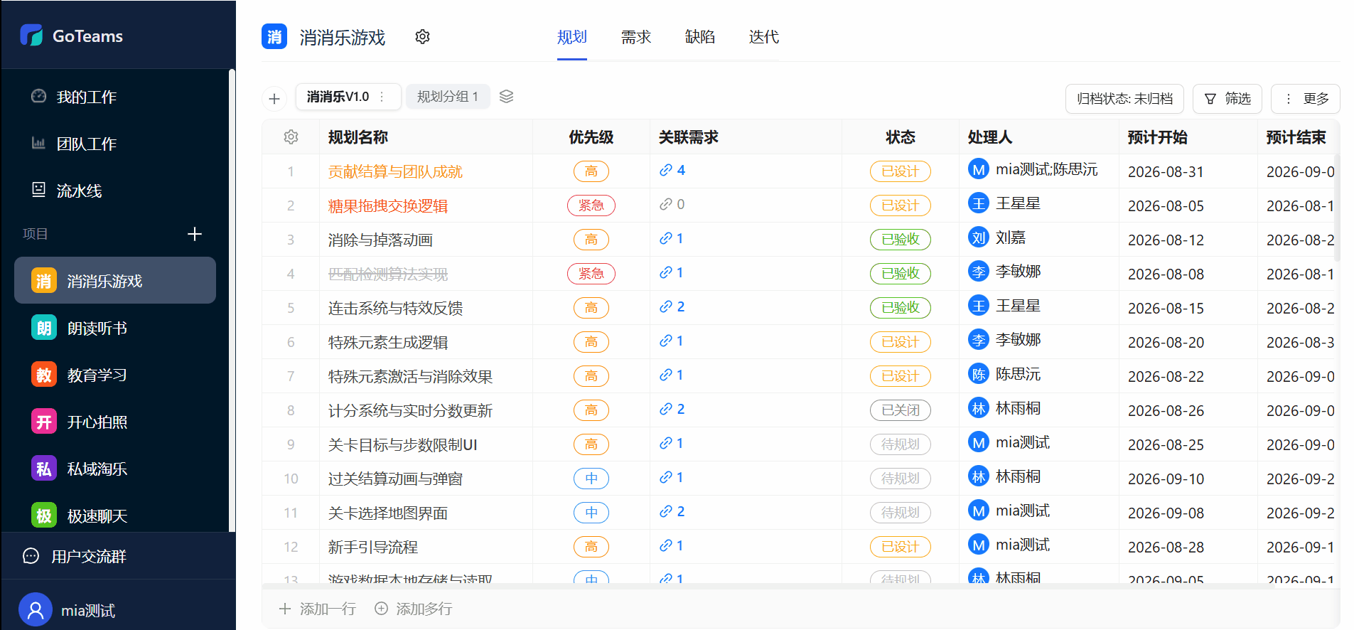 GoTeams需求缺陷管理_eteams 项目管理_研发项目管理工具